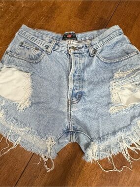American Eagle AE Supply Dungarees Women’s Size 6 Distressed Denim Cutoff Shorts